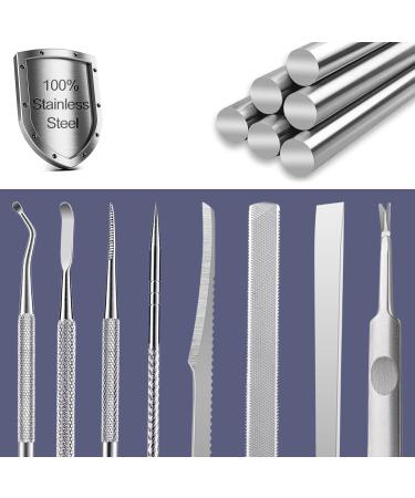 Ingrown Toenail Removal Kit - 10PCS Surgical Steel Nail Tools Set for Professional Pedicure Care - Includes File and Lifters - Manicure Solution - Buy Online on GoSupps.com