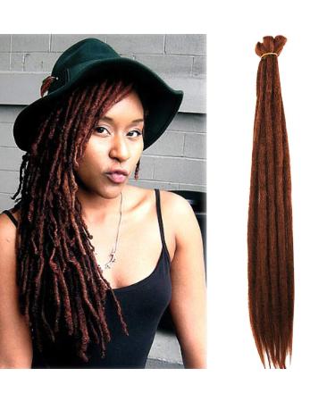 Buy No LIFE 10PCS Chocolate Dreadlock Extensions | Synthetic One-Sided Crocheted Faux Locs for Men & Women - Jamaican Punk Hip-Hop Hair Accessories - Buy Online on GoSupps.com