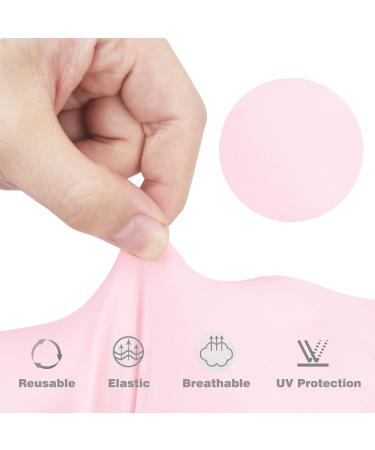 Unaone 2 Pairs Anti UV Gel Manicure Gloves - Fingerless Protection from UV Light Lamp - Pink (4 Count) - Buy Online on GoSupps.com