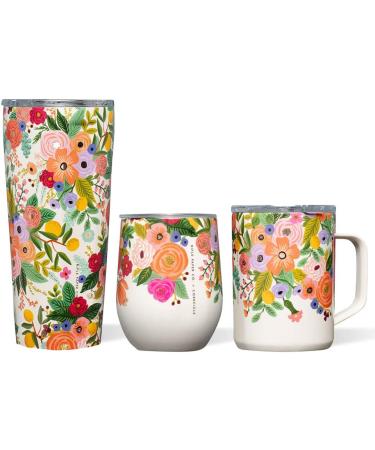 Corkcicle Rifle Paper Co. Tumbler - 16 oz Garden Party Cream | Triple Insulated Stainless Steel Travel Mug | BPA Free - Buy Online on GoSupps.com