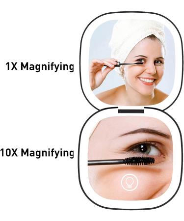 LED Compact Mirror 1X/10X Magnification, 3.5in Lighted Mirror for Purses - Portable & Dimmable, HD Mirror with Dual Sided Lights - Perfect Gift (3 Colors) - Buy Online on GoSupps.com