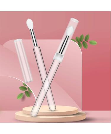 Silicone Lip Brushes With Transparent Handles And Cap Lip Applicators Brush For Cream Lip Eyeshadow And Lipstick Crystal Makeup Brushes Set - Buy Online on GoSupps.com