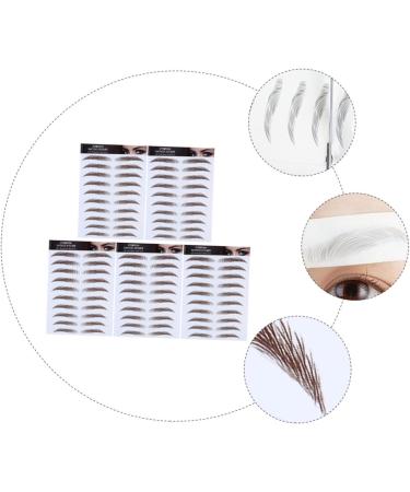 FOMIYES 15 Pcs Eyebrow Stickers Waterproof Makeup False Eyebrows Cosmetics Eyebrow Tool 6d Make up Template 1 count (Pack of 1) Brownx3pcs - Buy Online on GoSupps.com
