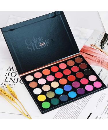 Shimmer Matte Eyeshadow Palette 35 Colors Shimmer Waterproof Makeup Palette - Buy Online on GoSupps.com