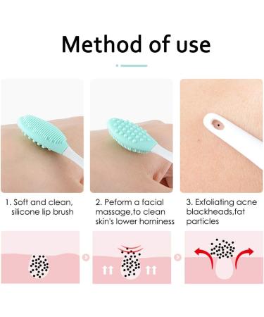 Lip Brush Tool maxin 10 Pcs Double-Sided Lip Brushes Exfoliating Silicone Lip Scrub Brush Nose Lip Cleanser Facial Cleaning Tool for Smoother and Fuller Lip Appearance for Men Women - Buy Online on GoSupps.com