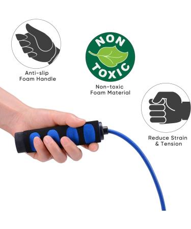 HITOP Adjustable Jump Rope for Kids & Adults - Blue | Sport Fitness Workout Toy for Christmas Stocking Stuffers - Buy Online on GoSupps.com