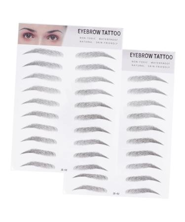 Housoutil 2pcs 3d Eyebrow Stickers Eye Brow Shaping Kit Brow Shaper Makeup Eyebrow Transfer Makeup Tools Hair