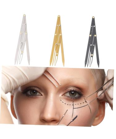 BELLIFFY Eyebrow Scale Eyebrow Ruler Makeup Ratio Eyebrow Measure Tool Eyebrow Stencil Measuring Tool Golden 16X4.5X0.6CM Golden - Buy Online on GoSupps.com