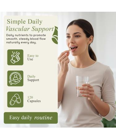 M.D. Blend Vascular Support Supplement L-Arginine, Garlic, Pomegranate & Beet Root Formula Supports Circulation, Blood Flow & Nitric Oxide Production 120 Capsules (Pack of 1) - Buy Online on GoSupps.com