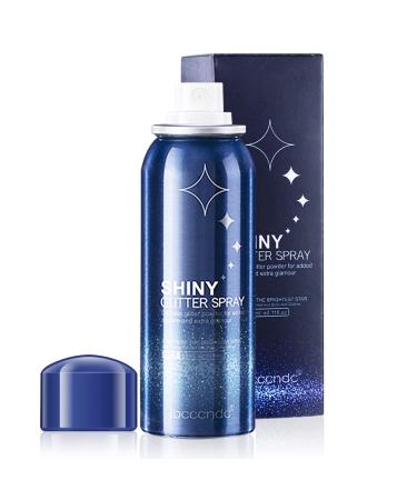 Shiny Glitter Spray  Body Glitter Spray for Skin  Face  Hair and Body Glitter  Temporary Silver Glitter Hairspray Highlighter Face Makeup Spray for Prom  Festival Rave  Stage Makeup  2.11fl.oz