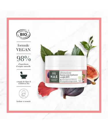 N.A.E. - Moisturizing Body Balm with Fig and Hibiscus Extracts - Certified Organic - Moisturizing - Idratazione - 98% ingredients of natural origin - Container of 200 ml - Buy Online on GoSupps.com