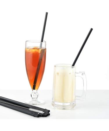 ALINK 12-Pack Reusable Black Straws 10.5 Long Hard Plastic Tumbler Straws with Cleaning Brush - Buy Online on GoSupps.com