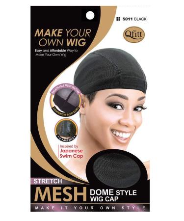 Mesh Dome Style Wig Cap by Qfitt 5011 Black One Size