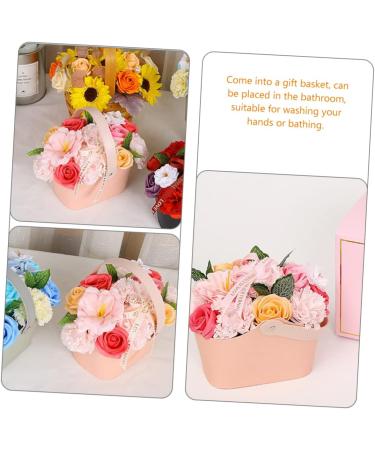 FRCOLOR Soap Flower Box Bath Flowers Woman Birthday Bath Soap Bridal Shower for Guests Scented Soaps Beauty for Women Decor Bride Birthday Present Fancy Artificial Leather - Buy Online on GoSupps.com