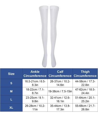 Compression Stockings for Women - Thigh High Varicose Vein Relief XL White - Prevent Leg Fatigue & Swelling - Buy Online on GoSupps.com