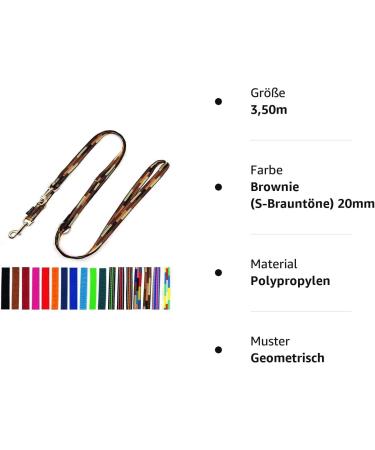 Buy Brownie Dog Linen Leash 3.50m - Durable 20mm for Large Dogs - International Shipping Available - Buy Online on GoSupps.com