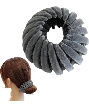 Bird magic hair clip - Nest Velvet Magic Hair Clip - Three Rows of Teeth Styling Supplies for Making Ponytail Bun and Hairpin for Long Short Curly Straight Hair Gray - Buy Online on GoSupps.com