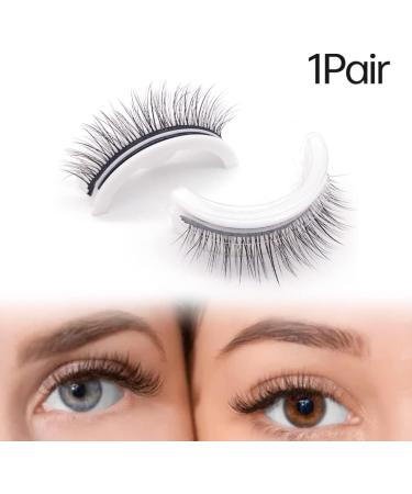 Fake eyelashes Self Adhesive False Eyelashes Reusable No Glue Eyeliner Needed Natural Fake Eyelashes 1Pair - Buy Online on GoSupps.com