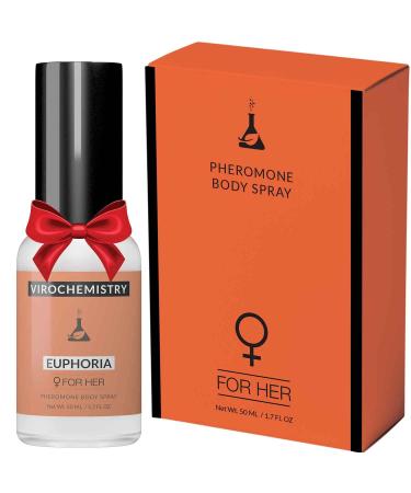 Pheromones For Women (EUPHORIA) Body Spray - Elegant Ultra Strength Organic Human Pheromones Fragrance Body Spray 50mL - Human Grade Pheromones to Attract Men
