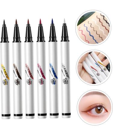 LALADEFIEE 6pcs 4 in One Makeup Pen Eyeliner Pen for Women Liquid Eyeliner Pen Eyeliner Pencil Red Eyeliner Abs - Buy Online on GoSupps.com