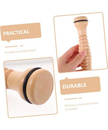 Fomiyes 2-in-1 Wooden Roll Massage and Muscle Relief Roller - Portable Foot & Shoulder Massager for Ultimate Relaxation - Buy Online on GoSupps.com
