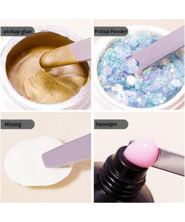 Stainless Steel Makeup Mixing Palette with Spatula Rod - Cosmetic & Nail Art Tool - Buy Online on GoSupps.com