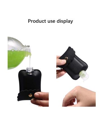 XUANCAOMAO 4 Sets 30ML Leather Travel Bottle Keychain Holder - Portable Empty Leakproof Squeeze Bottles for Hand Sanitizer - 4 Colors - Buy Online on GoSupps.com