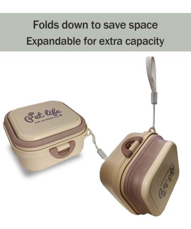 Portable Foldable Dog Bowl - Collapsible Travel Bowl with Lid & Carabiner | 800ml for Dogs & Cats - Perfect for Walks Travel & Home (White) - Buy Online on GoSupps.com