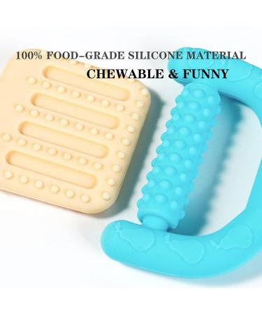 5-Piece BPA-Free Baby Silicone Chewing Toy Set - Sensory Tools for Autism & ADHD - Soft Molar Biting Rings - EJ Kitchen Tools - Buy Online on GoSupps.com