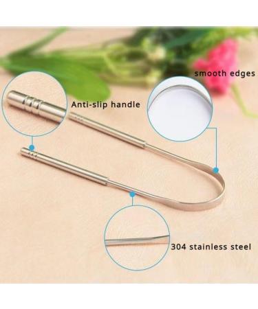 Stainless Steel Tongue Scraper - Fight Bad Breath & Enhance Oral Care | Travel Essential for Fresh Breath - Buy Online on GoSupps.com