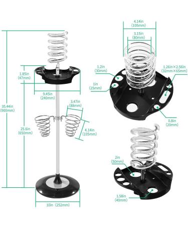 Hair Dryer Stand - Twisty Style Acrylic Holder for Hair Styling Tools | Heavy Base & Tray for Curling & Straightening | Crystal Design - Buy Online on GoSupps.com