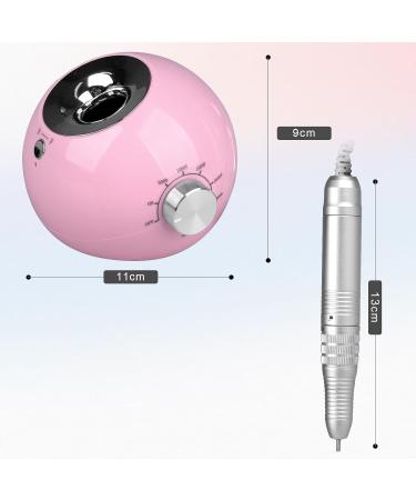 Upgraded Professional Nail Miller 35000 RPM - Electric Nail File Set for Gel & Acrylic Nails | Manicure Pedicure Kit with Ceramic Attachments | Safe for Beginners - Pink - Buy Online on GoSupps.com