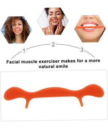 SOESFOUFU Facial Lifting Device Orthotics Smiling Maker -lift Exerciser Mouth Slimmer Shaper Cosmetology Kit Silicone Slimmer Facial Exerciser Smiling Training Brace Lip Man Neck Silica Gel 11.5X2.5cm Orange - Buy Online on GoSupps.com