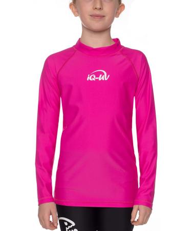 iQ-UV Girls Iq Uv 300 Children's Shirt Long Sleeve Uv Protection T-shirt Rash Guards 140-146 Rose (Pink)