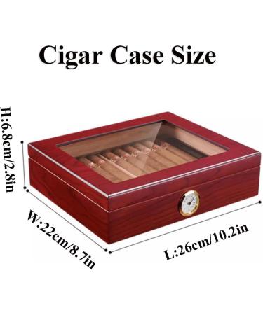Cigar Boxs Humidors Cigars Case Glass Top Cigar Desktop Box Cigar Humidor Cigar Box with Humidifier and Hygrometer - Buy Online on GoSupps.com