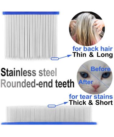 Premium 6-Part Pet Grooming Massage Comb Set for Cats & Dogs - Effective Flea Lice & Tick Removal Tools - Buy Online on GoSupps.com