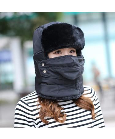 Winter Beanie Hats Earflap Women Men Chapka Hats with Fur Trim Winter Aviator Hat Hunting Cap Windproof Snow Lightweight Waterproof - Winter Outdoor Gifts - Buy Online on GoSupps.com