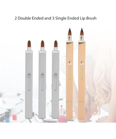 Verdant Touch Retractable Lip Makeup Brush Retractable Lip Makeup Brush Double and Single Ended Nylon Bristle Portable Brush - Buy Online on GoSupps.com