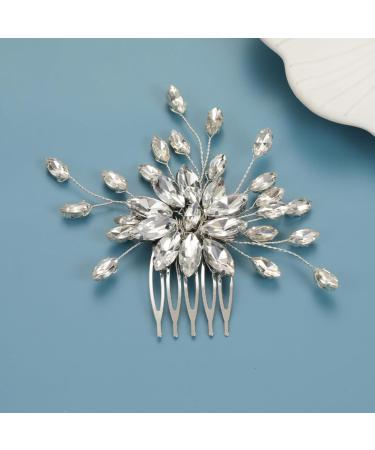 FRCOLOR Set of 3 Comb Prom Headband Wedding Tiara Hair Accessories Hair Combs Wedding Hair Clips for Brides Hair Combs Rhinestones Headpiece Hairpiece Bridal Plastic - Buy Online on GoSupps.com