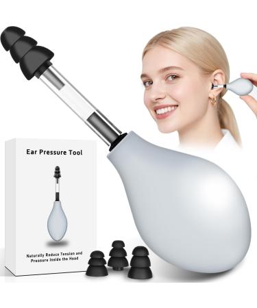 Ear Pressure Relief Device Migraine Ease & Tinnitus Relief Portable & Effective Migraine Ease Device Ideal for Flying Reduces Tension with 3 Sizes of Earbuds 8WD