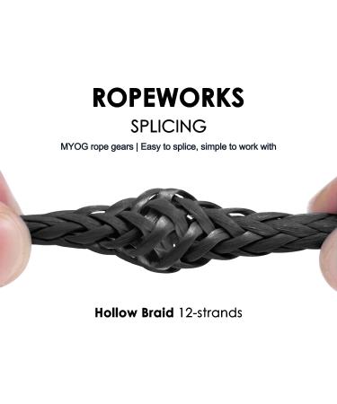 Emma Kites 100% UHMWPE Braided Cord 3/16 x 100Ft Black - Heavy Duty Abrasion Resist Utility Cord for Kitesurfing, Rigging, Spearfishing - 5500Lbs Spool - Buy Online on GoSupps.com
