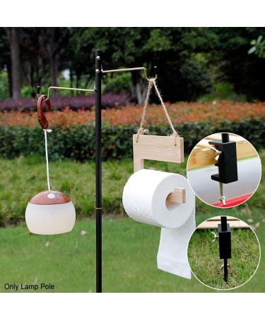 JIANWEI Camping Lamp Pole - Lightweight Portable Folding Stand with Storage Bag and Hook - Ideal for Outdoor Picnic, Fishing, Backpacking - Black - Buy Online on GoSupps.com