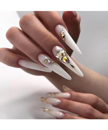 Senvenski Nail Rhinestone Glue Gel Set - 8ml x 2 with Brush & Pen Tip for Nail Art Decorations - Buy Online on GoSupps.com