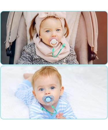 Vicloon Baby Dummy Clips 5 Pcs - BPA Free Soother Pacifier Chain Holder for Teether Toy - Green - Buy Online on GoSupps.com