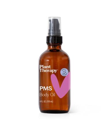 Plant Therapy PMS Body Oil 4 oz Helps Balance & Calm Emotions Soothes Cramps & Stomach Discomfort Relaxes Tight & Tired Muscles