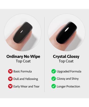 GAOY Crystal Glossy Gel Top and Base Coat Set | 16ml 2 Pcs | High-Gloss No Wipe Foundation for UV Gel Nails | International Shipping Available - Buy Online on GoSupps.com