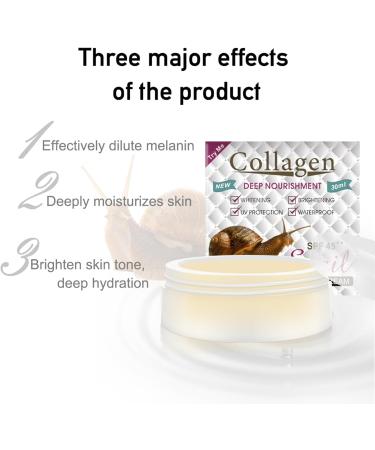 Snail Anti Aging Face Cream - Snail Face Cream for Women - Anti Wrinkle Face Moisturiser Spf 45 UV Protection- Dark Spot Remover Brightening Face Cream - Moisturiser Face 30ml - Buy Online on GoSupps.com