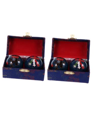 Beaupretty 2st Fitness Hand Balls Baoding Balls with Glockenspiel Chinese Exercise Massage Ball Ice Hockey Handballs For stress reduction massage balls Foot sole massage ball China