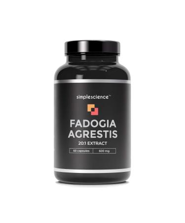 FADOGIA AGRESTIS 600MG | 60 Servings | Testosterone Booster | 20:1 Root Extract | Lab Tested | Sports Performance Supplement | 100% Natural and Non-GMO
