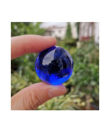 Fennchun crystal ice rack ball water wells bonsai glass ball main decoration ornaments feng shui figure marble ball gifts (color: blue ball size: 30mm) 30mm blue ball